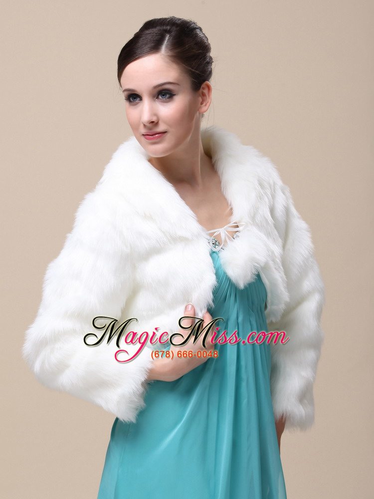 wholesale low price rabbit fur special jacket in ivory with high-neck