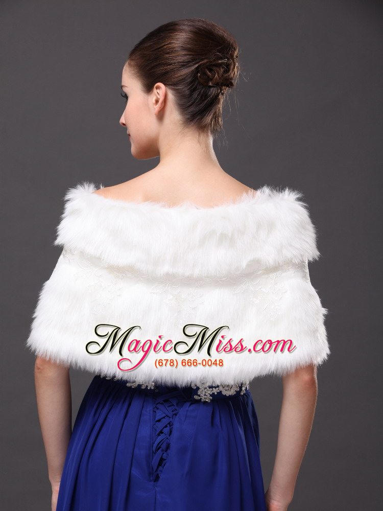 wholesale bowknot v-neck faux fur formal occasions wraps / shawls