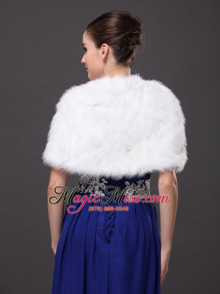 wholesale high neck perfect faux fur prom wraps / shawls