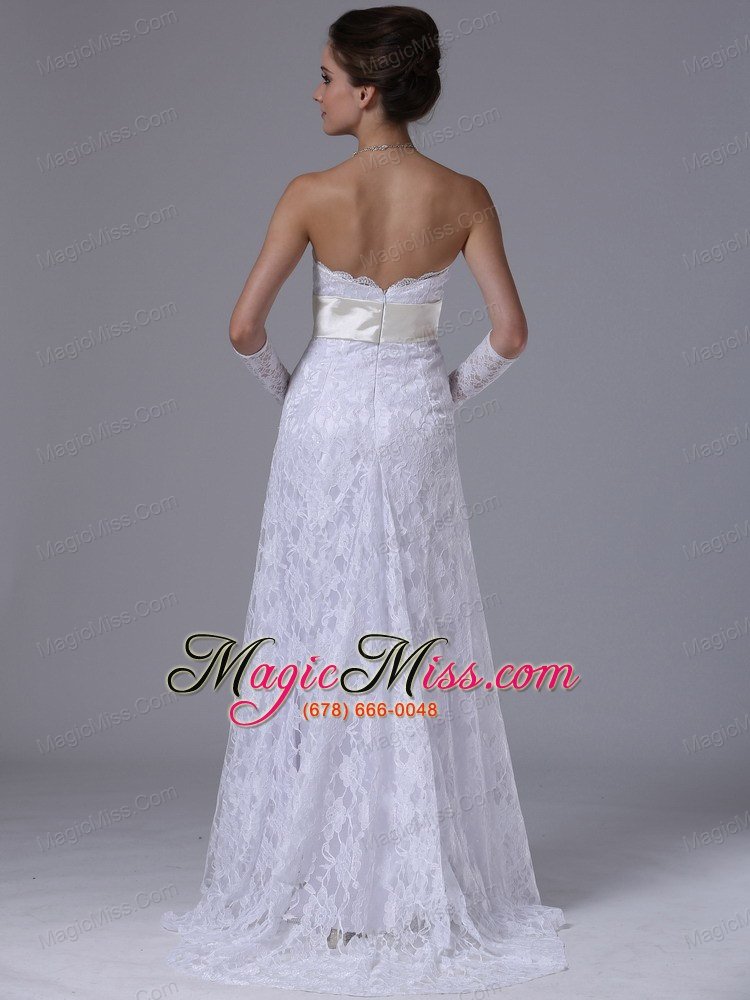wholesale stylish strapless lace column / sheath brush / sweep 2012 ankeny iowa wedding dress
