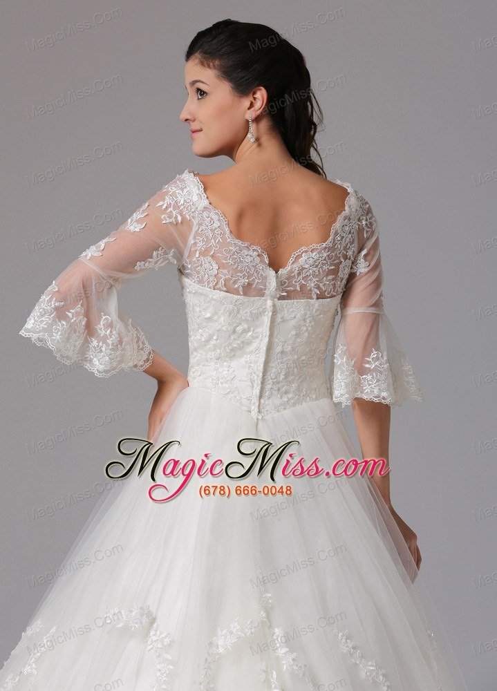wholesale litchfield connecticut city a-line v-neck wedding dress with lace in 2013