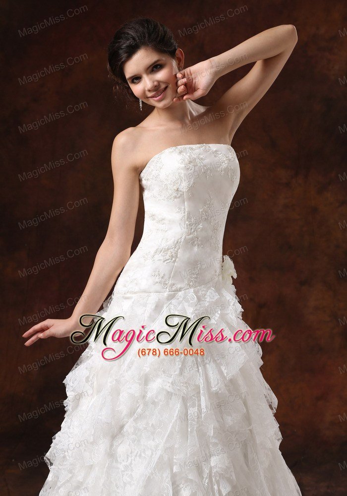 wholesale ruffles embroidery decorate bodice for 2013 wedding dress custom made