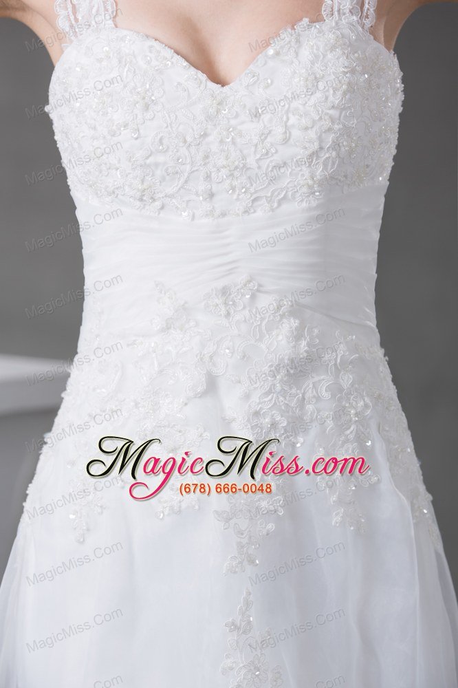 wholesale a-line straps lace court train wedding dress