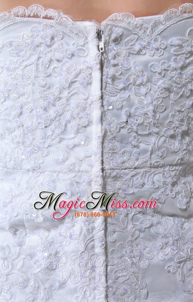wholesale a-line sweetheart lace ruching long wedding dress