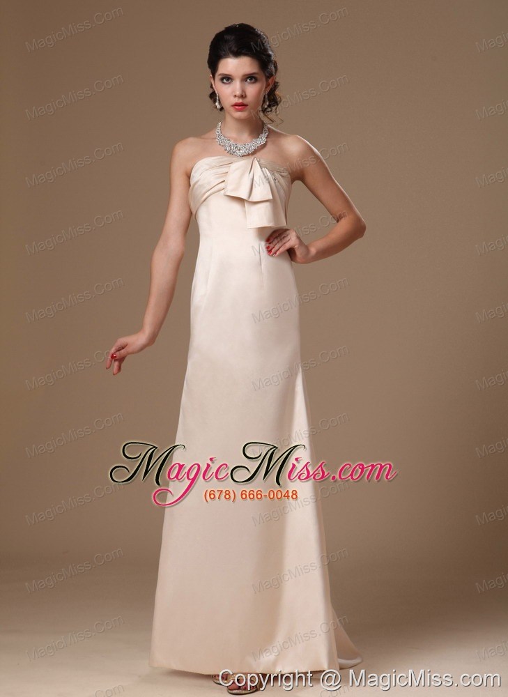 wholesale satin champagne strapless column brush simple prom gowns in alexander city alabama