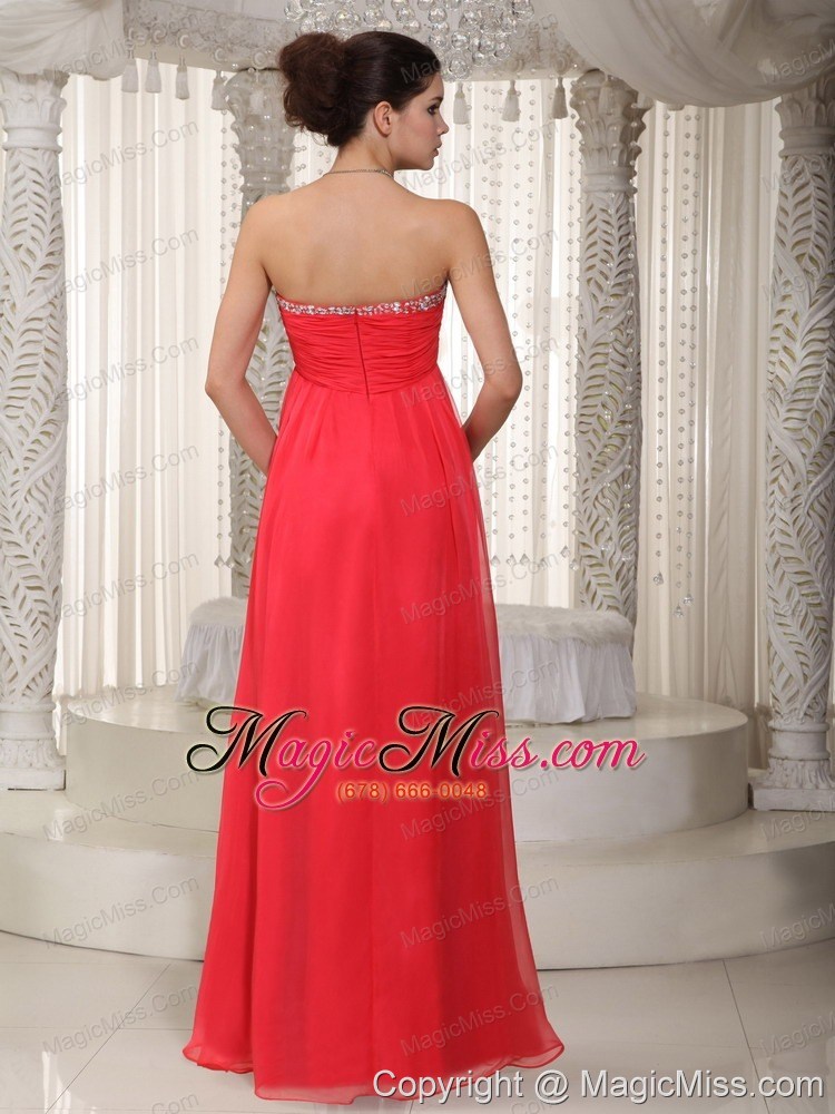 wholesale beautiful empire sweetheart floor-length chiffon beading prom / party dress