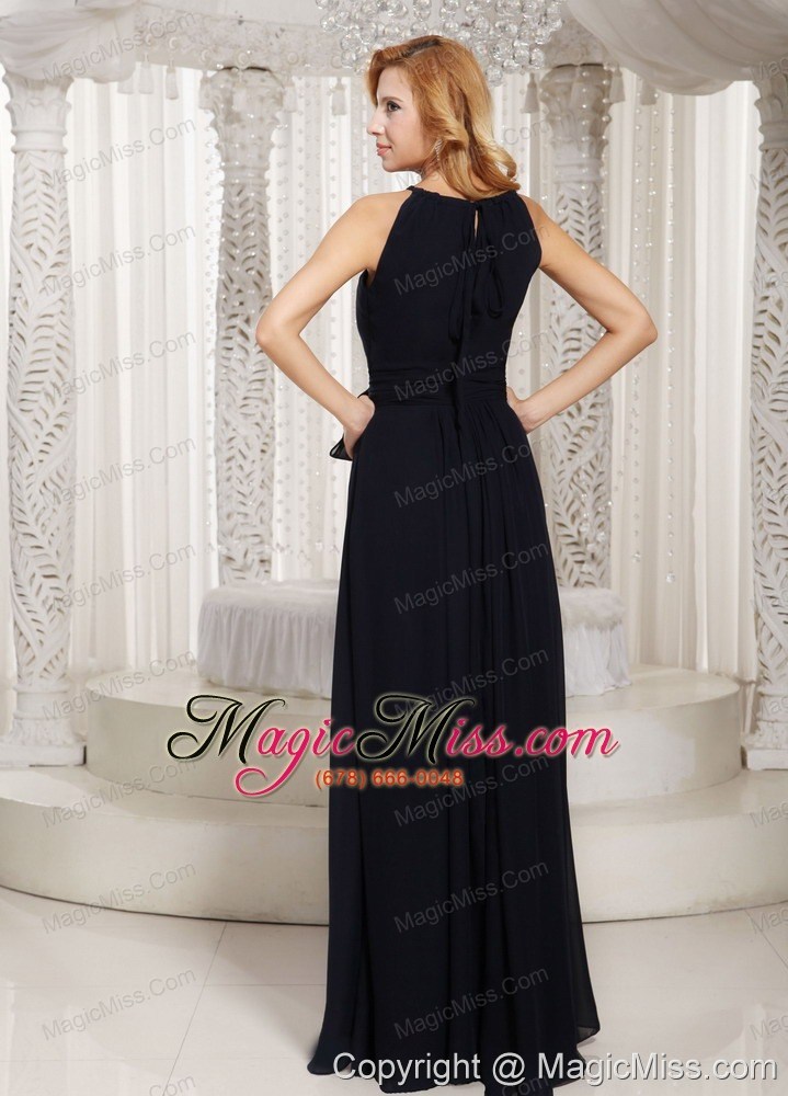 wholesale sheath scoop black sash custom made bridesmaid dress for wedding party