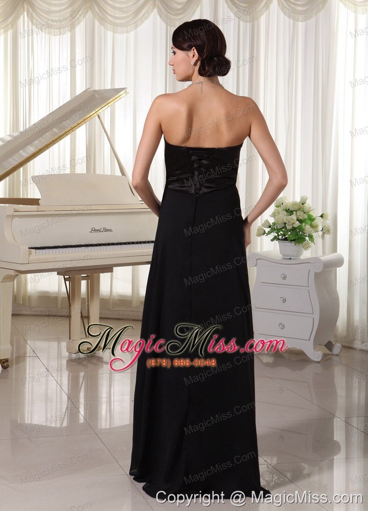 wholesale sweetheart beaded black satin and chiffon prom / evening dress for formal evening