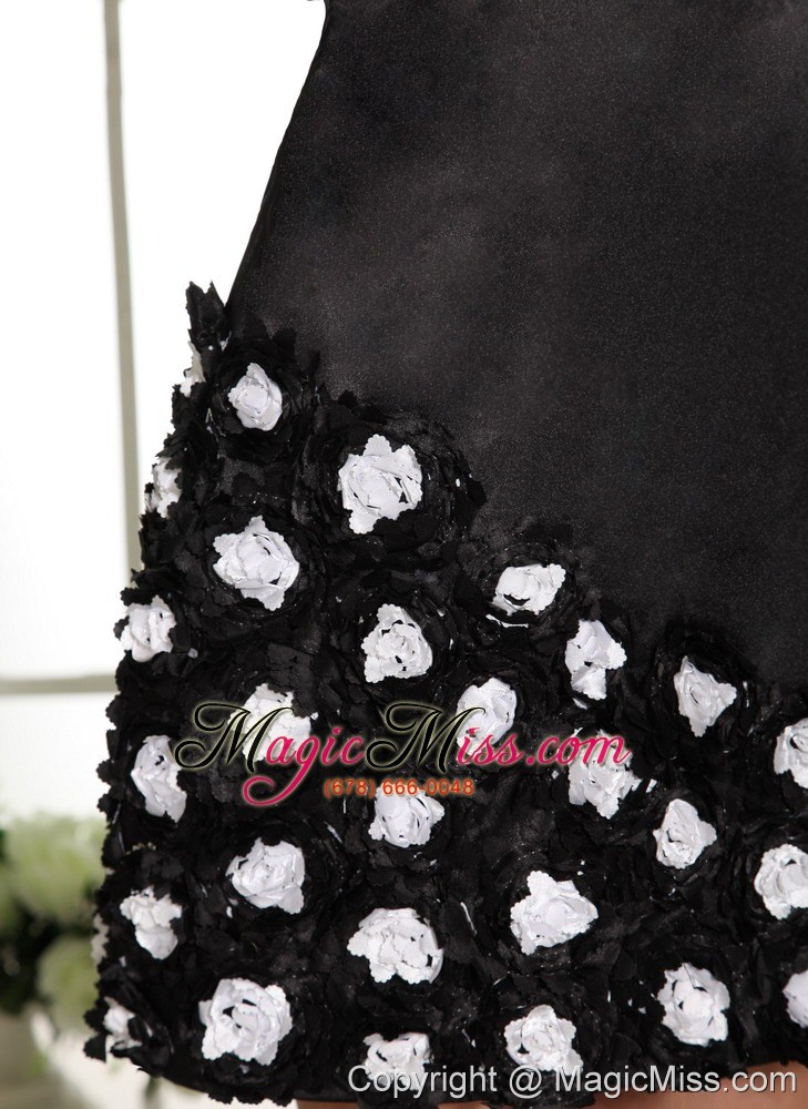 wholesale one shoulder hand made flowers for black cokctail / homecoming dress in tupelo
