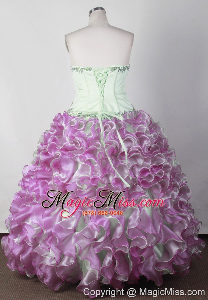 wholesale colorful little girl pageant dresses with ruffles appliques and organza