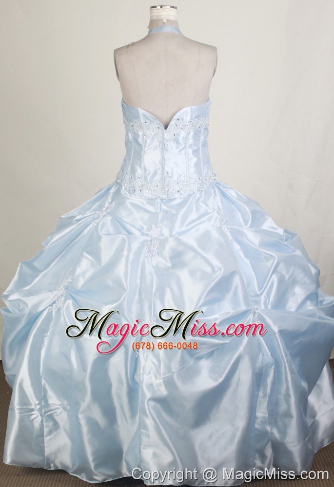 wholesale pretty ball gown halter top floor-length little girl pageant dress