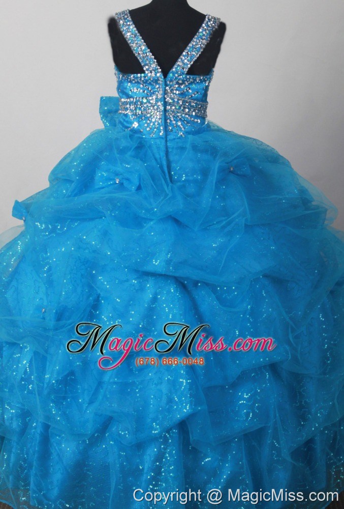 wholesale 2012 pretty little girl pageant dresses with pick-ups and beading custom made