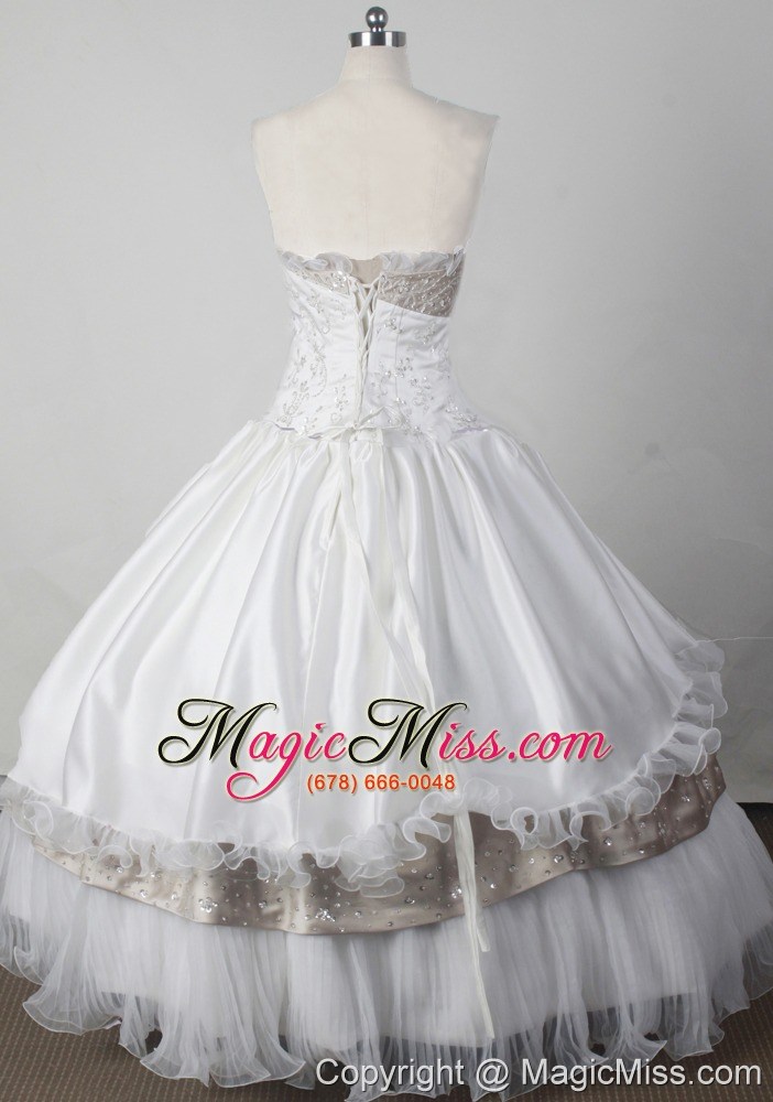 wholesale exquisite beading ball gown little girl pageant dress strapless floor-length