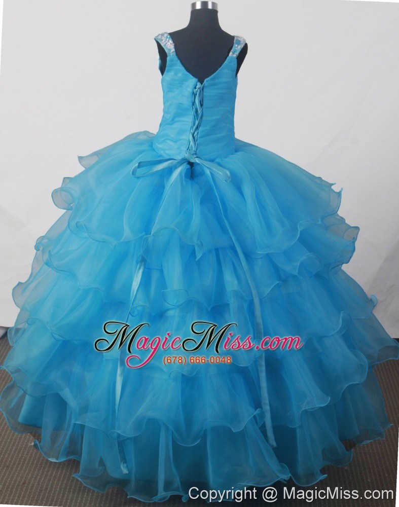 wholesale luxurious ball gown scoop floor-length little girl pageant dress