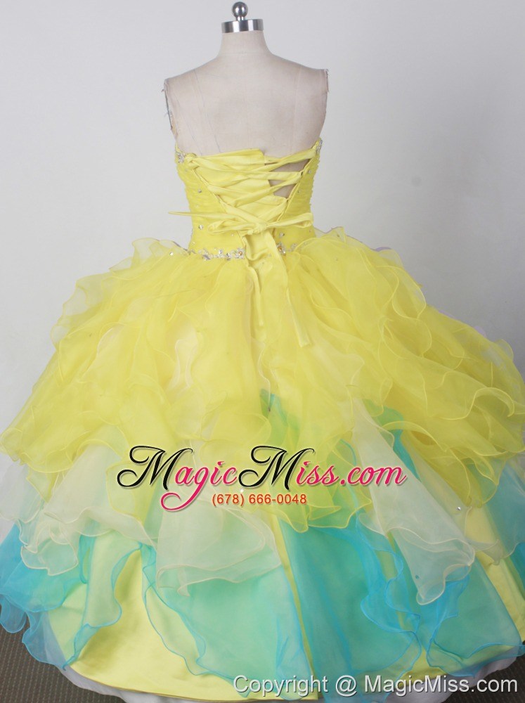 wholesale brand new beading ball gown little girl pageant dress sweetheart floor-length