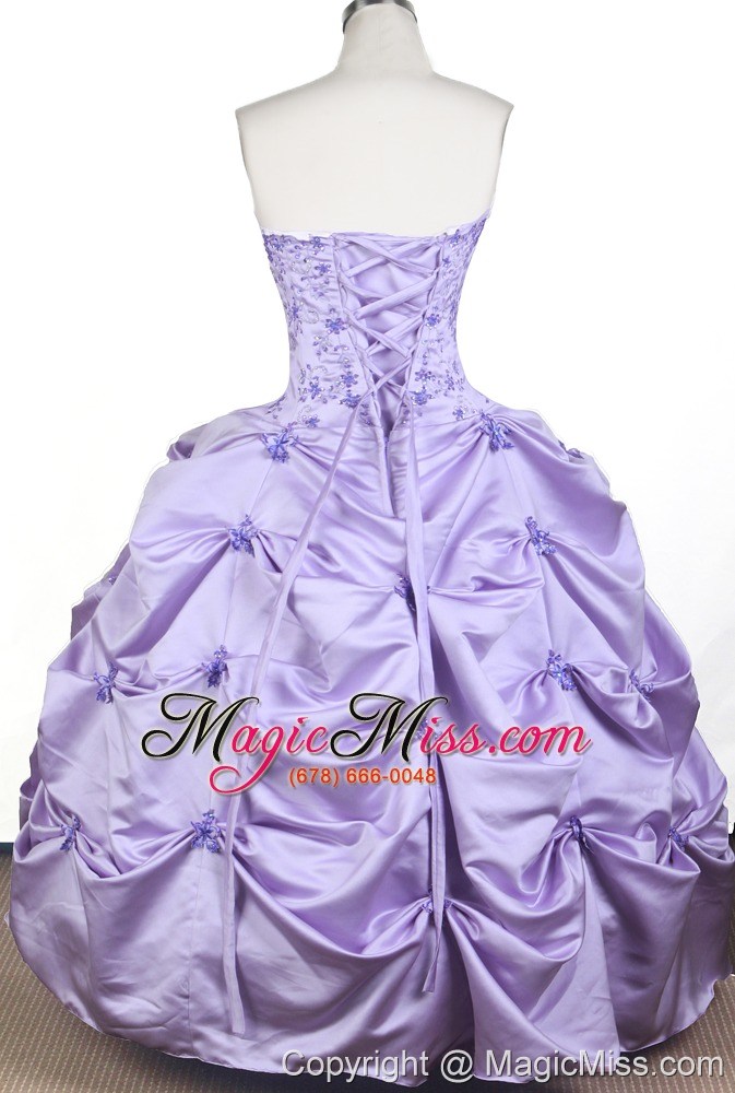 wholesale elegant embroidery with beading ball gown strapless floor-length little gril pageant dress