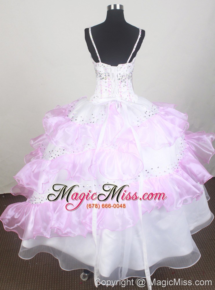 wholesale sweet little girl pageant dresses with beading and ruffled layers