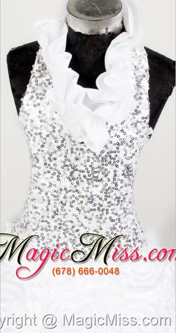 wholesale 2013 luxurious little girl pageant dresses beading and fabric with roling flowers