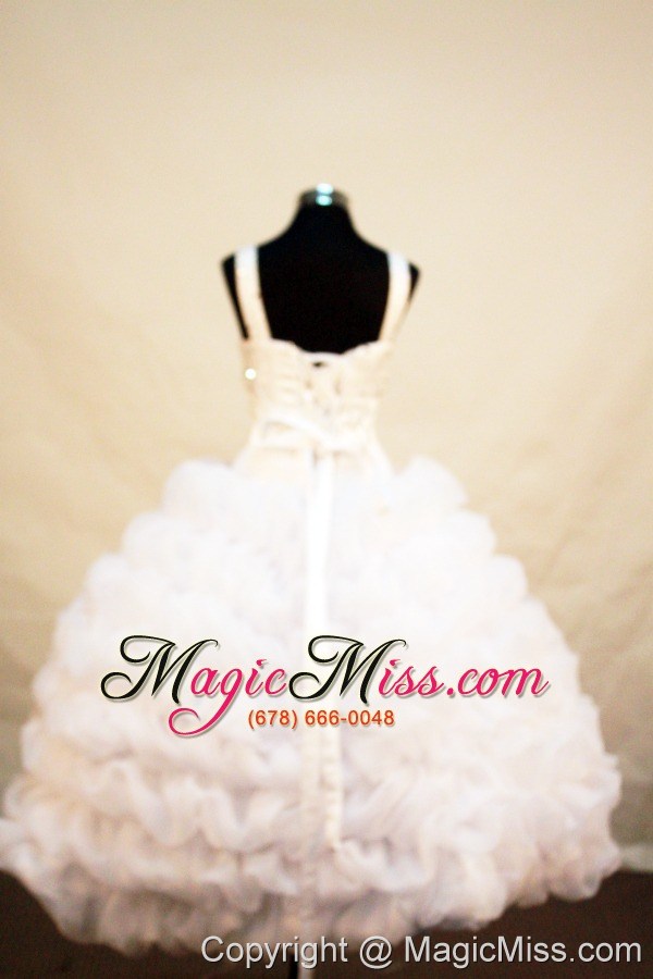 wholesale beautiful and white for little girl pageant dresses with ruffled layers