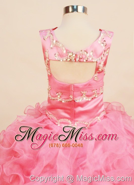 wholesale best ruffles 2013 little girl pageant dress square neck with floor-length organza