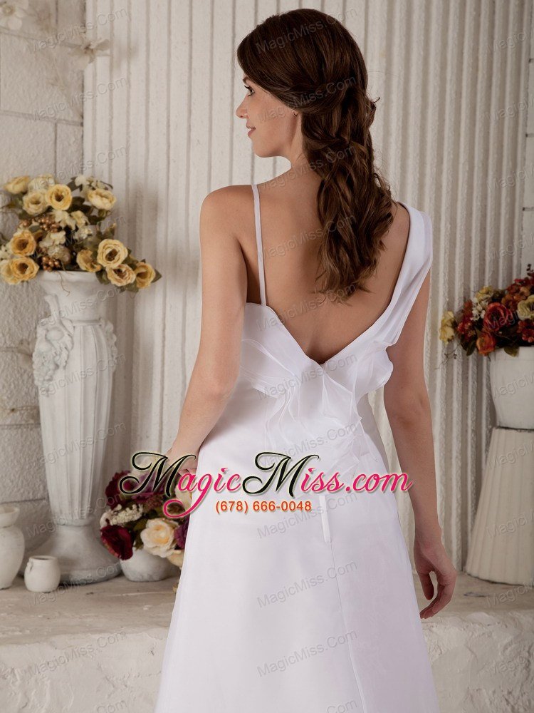 wholesale sweet a-line / princess straps court train organza wedding dress