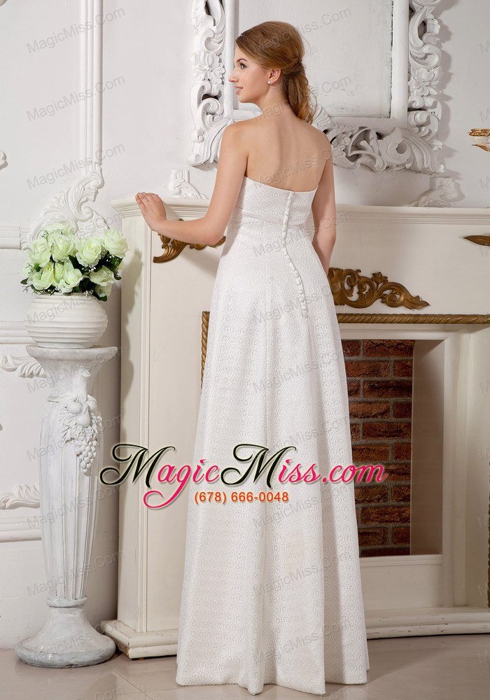 wholesale affordable empire strapless floor-length special fabric belt wedding dress