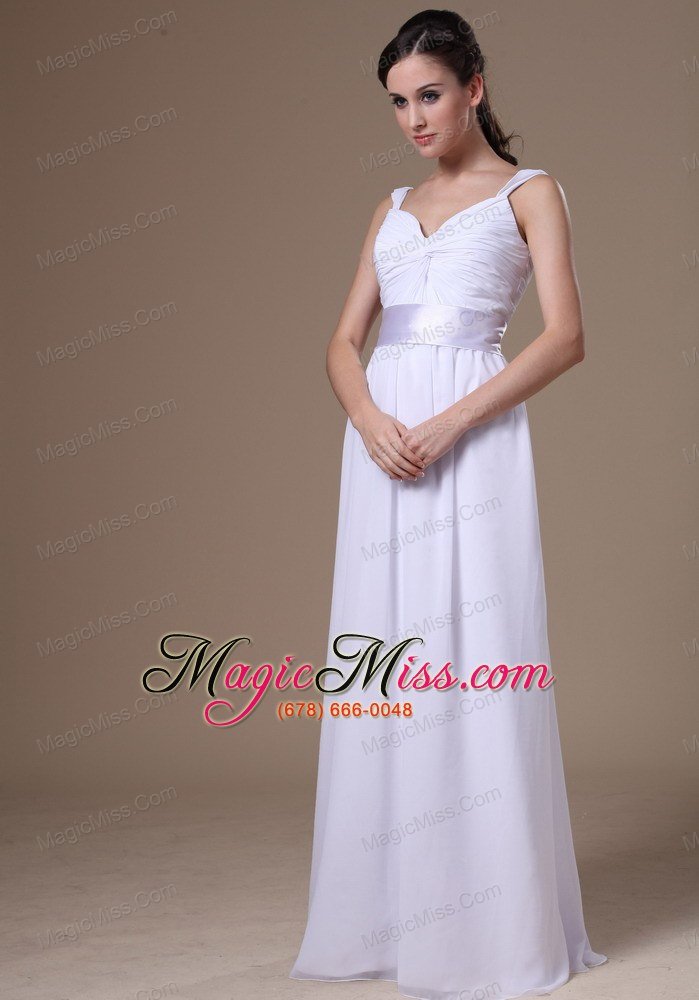 wholesale empire straps floor-length wedding dress with belt