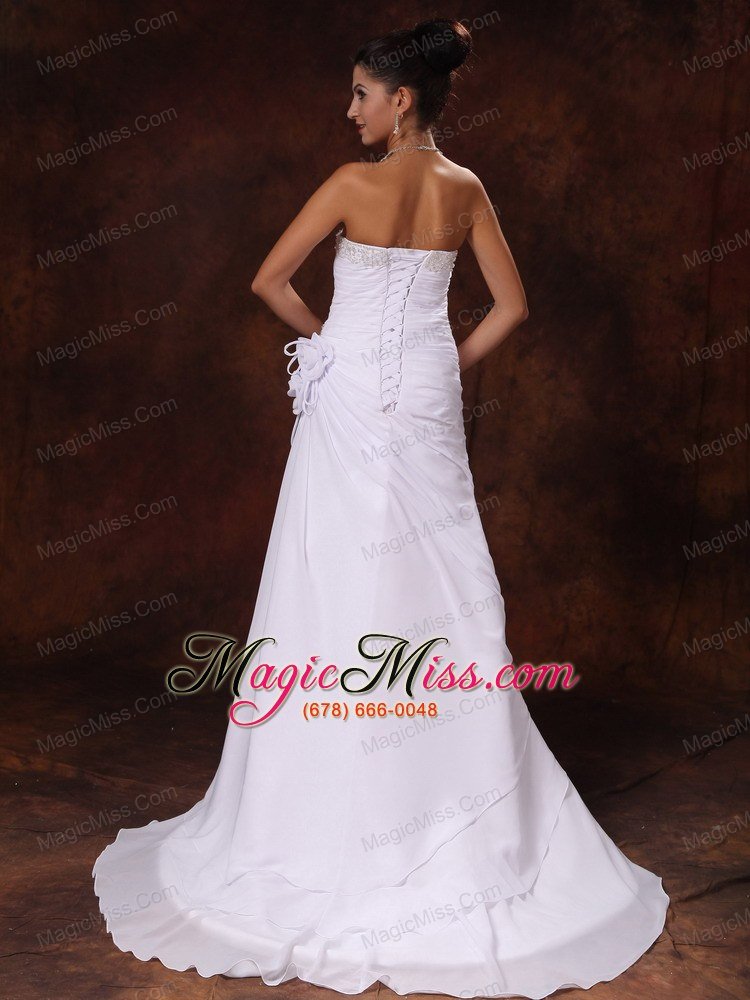 wholesale chiffon beading brush / sweep a-line sweetheart wedding dress