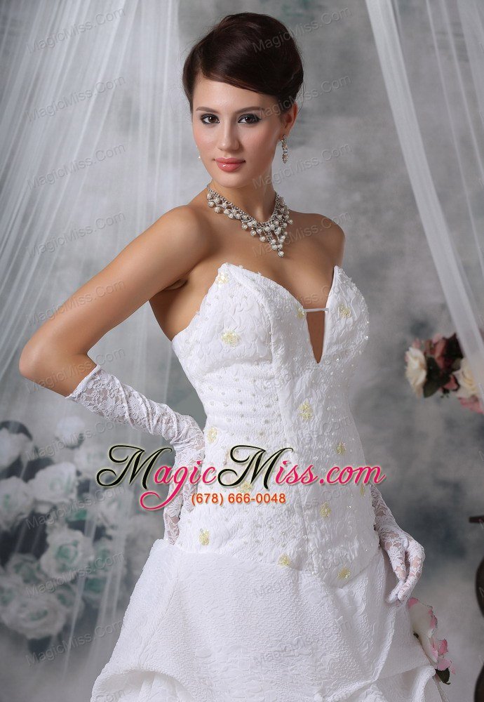 wholesale dubuque iowa beaded decorate bodice hand made flower special fabric floor-length for 2013 wedding dress
