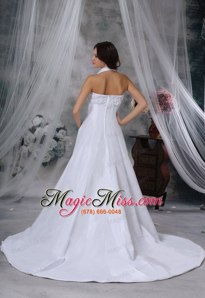wholesale oskaloosa iowa halter pick-ups decorate bust chapel train exclusive style wedding dress for 2013