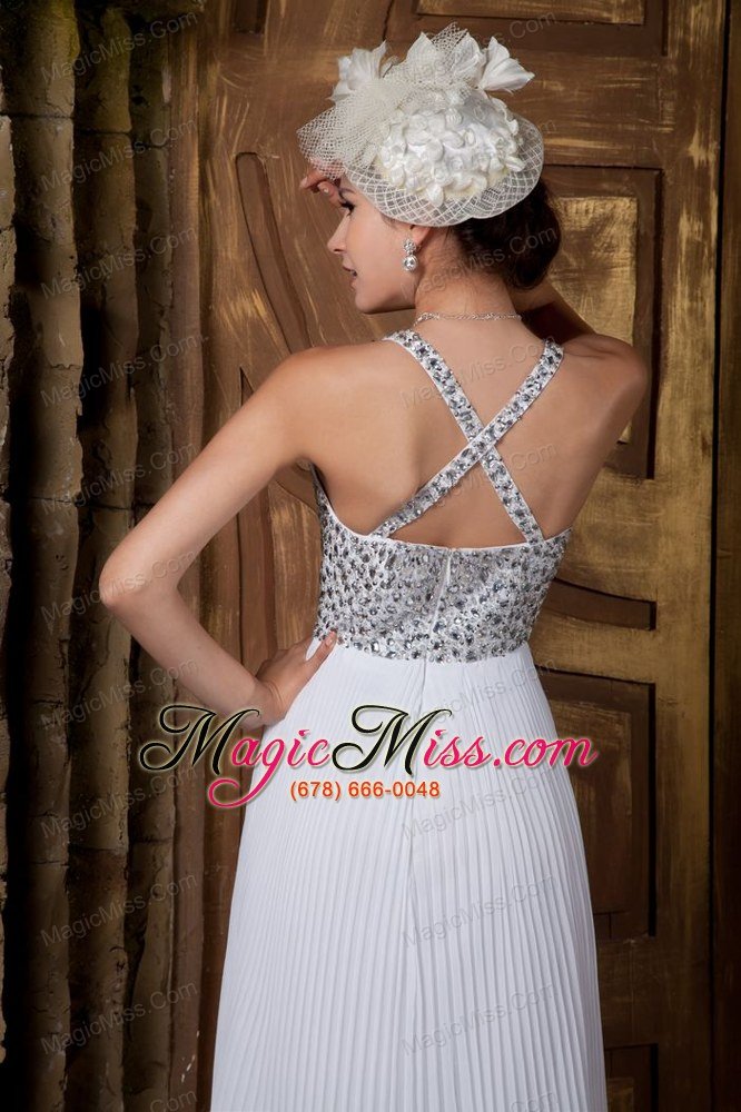 wholesale classical empire v-neck floor-length chiffon beading wedding dress