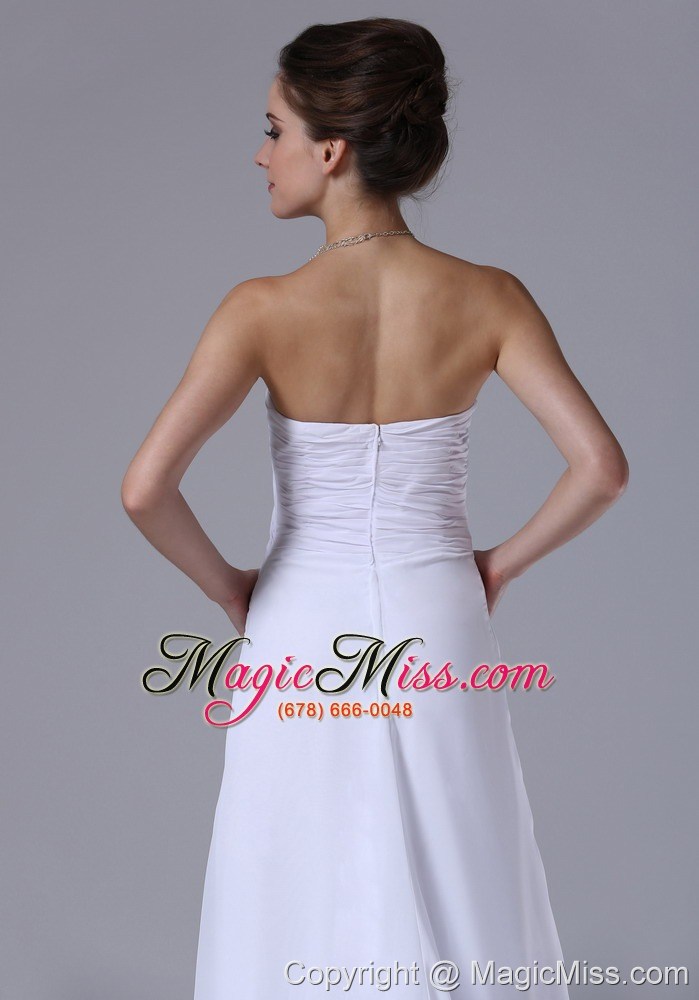wholesale customize empire beach / destination chiffon sweetheart wedding dress zipper-up