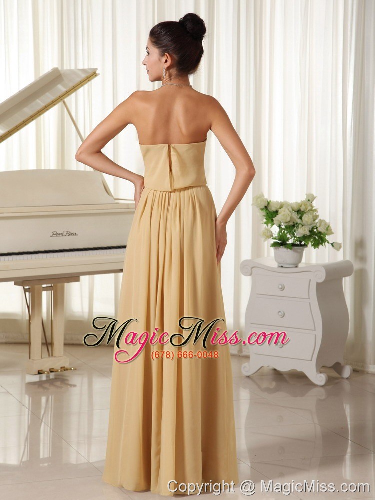 wholesale champagne empire for simple prom dress chiffon zipper-up