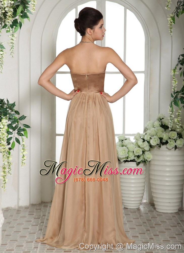 wholesale champagne chiffon sweetheart ruched decorate bust and ruch 2013 evening celebrity dress with red
