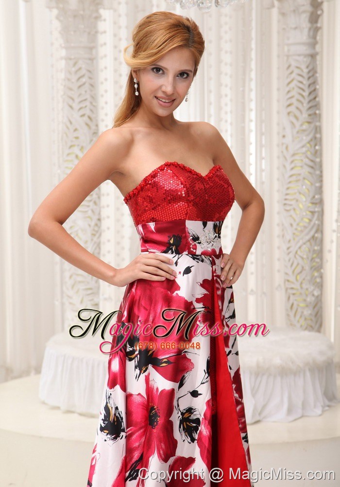 wholesale sequin and printing 2013 prom / homecoming dress for formal evening sweetheart neckline