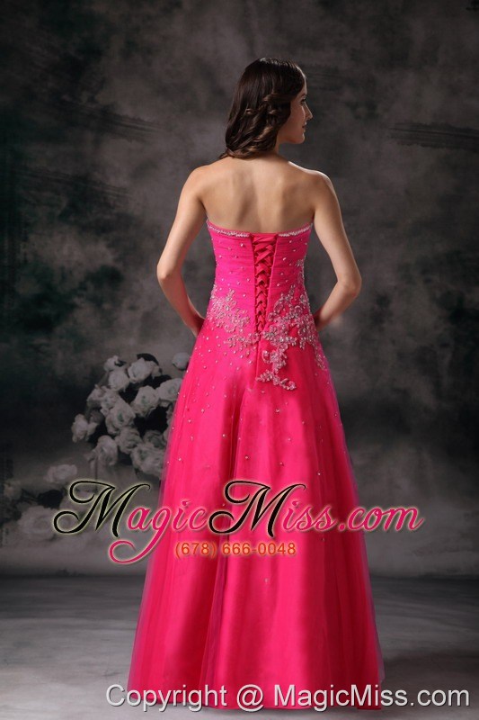 wholesale prettz hot pink a-line sweetheart formal prom dress with beading