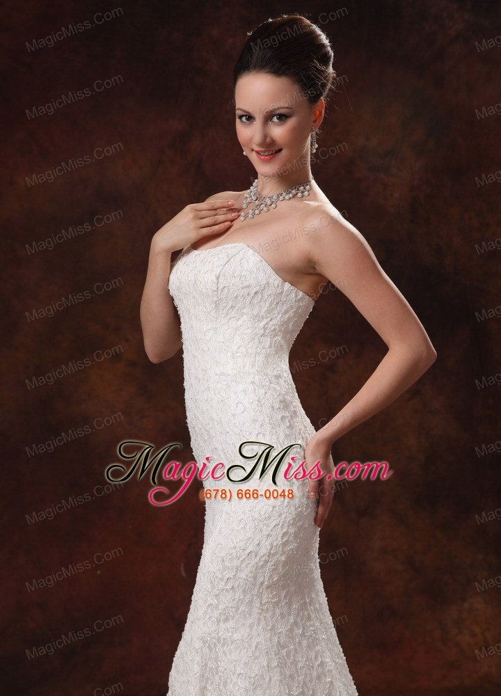 wholesale 2013 wedding dress for custom made lace mermaid brush train in albany georgia