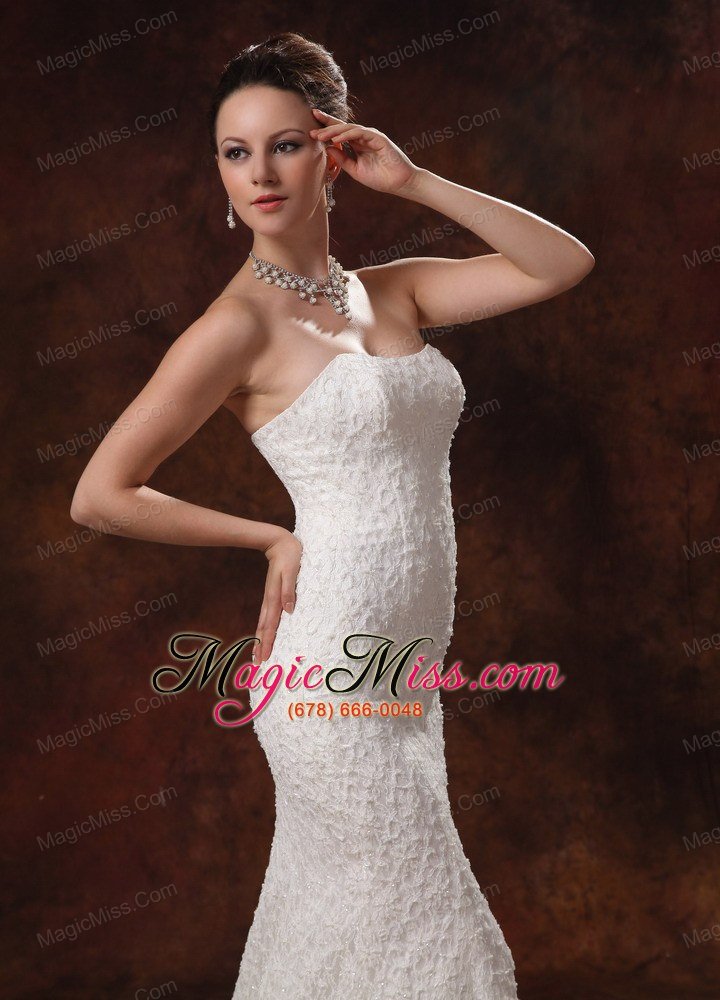 wholesale 2013 wedding dress for custom made lace mermaid brush train in albany georgia
