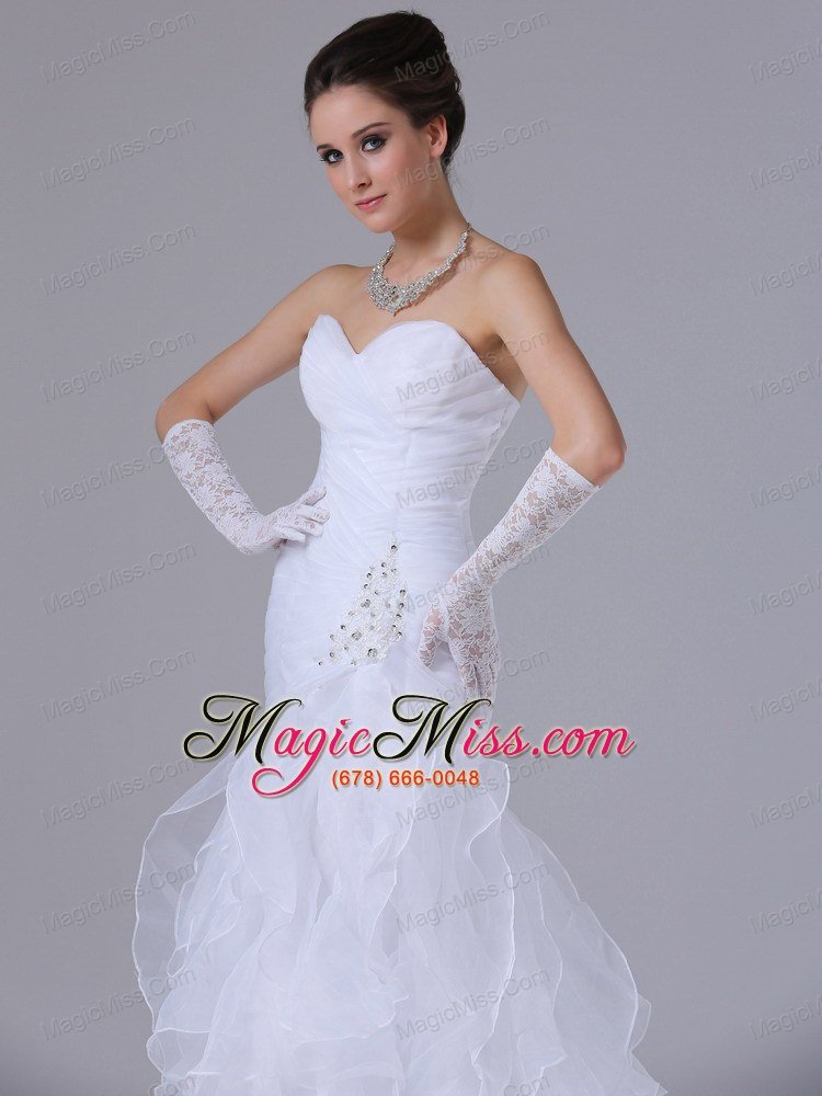 wholesale ruched bodice mermaid sweetheart sweetheart 2012 boone iowa wedding dress with beading