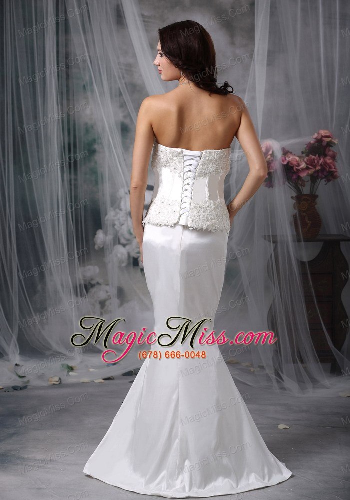 wholesale sweet mermaid sweetheart brush train taffeta lace wedding dress