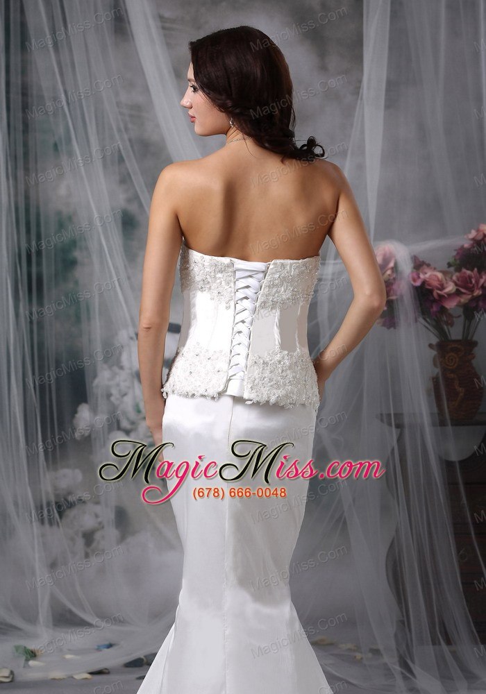 wholesale sweet mermaid sweetheart brush train taffeta lace wedding dress