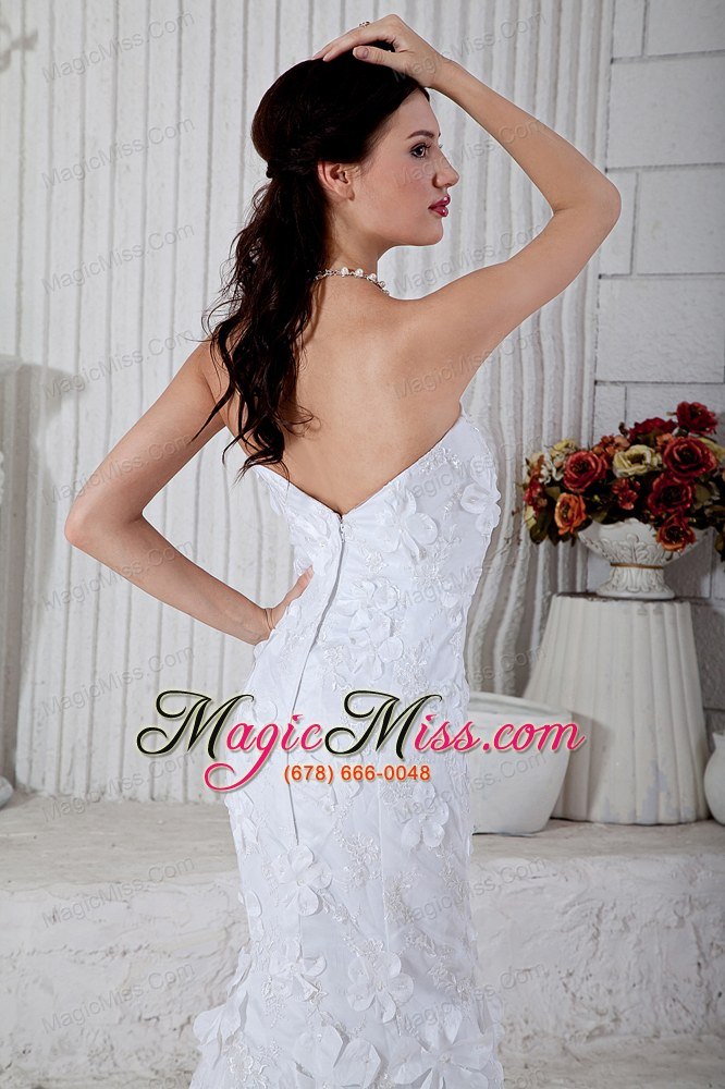 wholesale perfect mermaid strapless brush train special fabric wedding dress