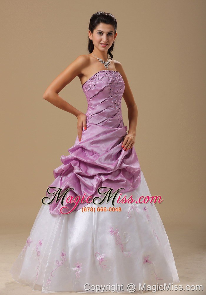 wholesale embroidery ruched and hand made flowers for dama dresses for quinceanera in frankfort custom made