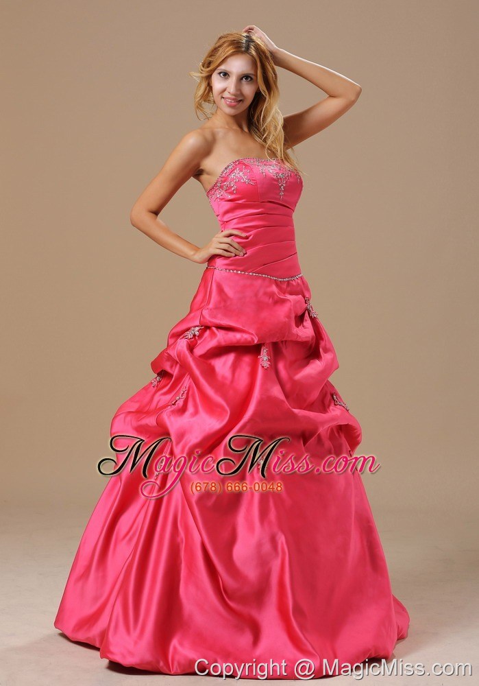 wholesale coral red in lansing michigan city for 2013 dama dresses for quinceanera with appliques decorate bust