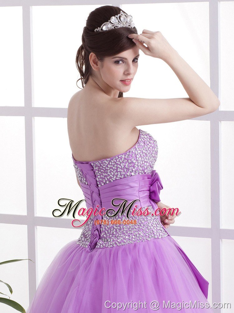 wholesale sweet lavender sweetheart quinceanera dress hand made flower and beaded deaorate bust in 2013