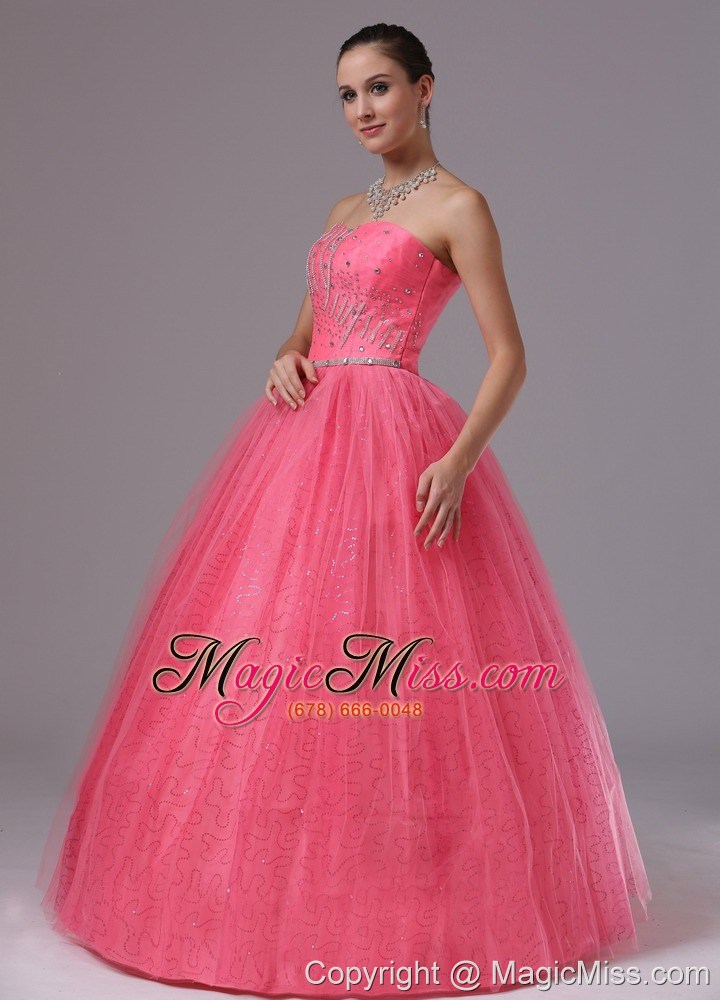 wholesale coral red in bonsall california with beaded decorate bust for 2013 military ball gowns