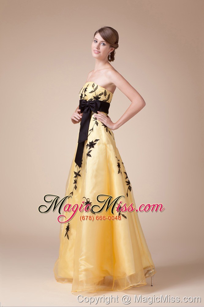 wholesale bowknot exclusive empire strapless long prom dress for 2013