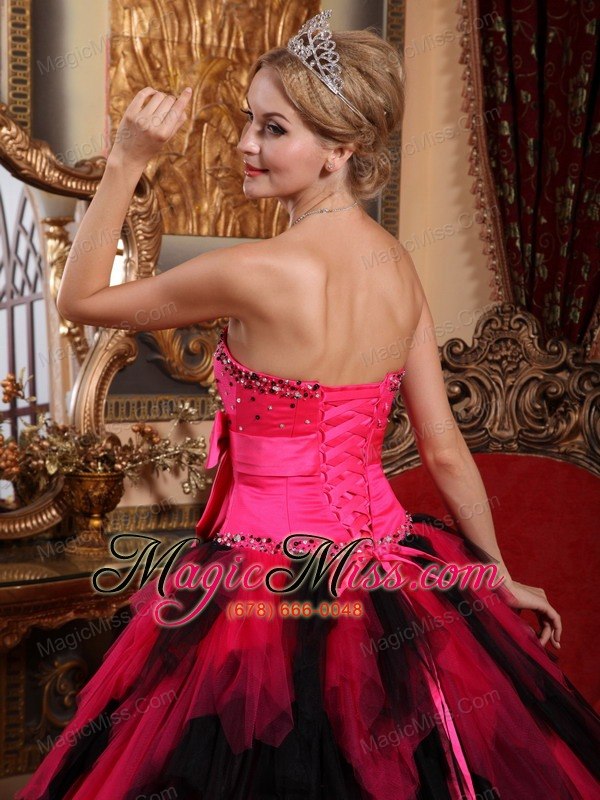 wholesale wonderful ball gown strapless floor-length tulle beading quinceanera dress