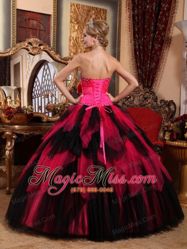 wholesale wonderful ball gown strapless floor-length tulle beading quinceanera dress