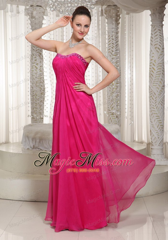 wholesale 2013 vintage homecoming dress with strapless hot pink beading